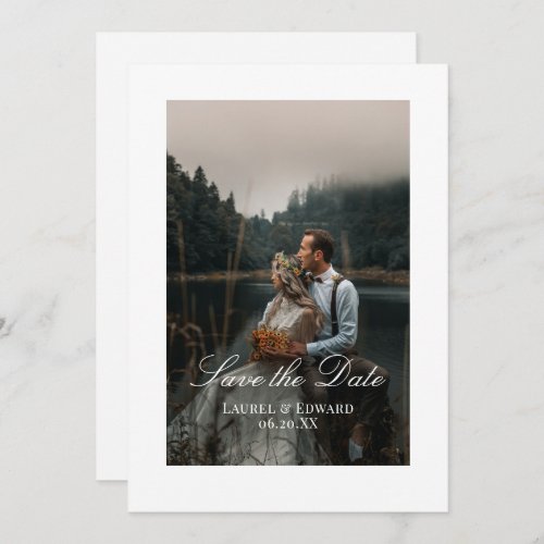 Personalized Photo Save The Date Flat Card
