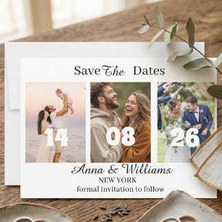 Personalized Photo Save the Date Invitation