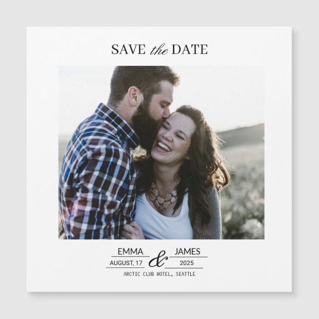 Personalized Photo Save the Date magnet (Front)