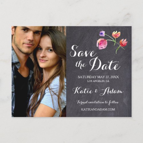 Personalized Photo Save the date Rustic Announcement Postcard