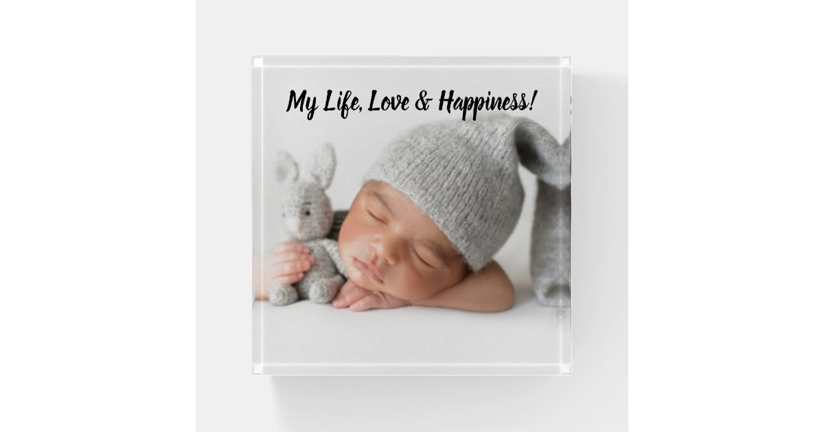 Personalized Photo Script Paperweight | Zazzle