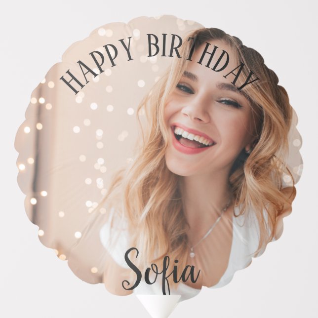 personalized photo selfie fun party birthday balloon (Front)