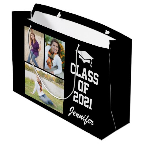 Personalized  Photo Senior Class 2021 Large Gift Bag