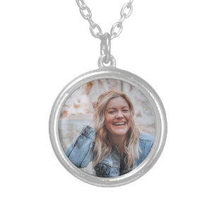 Personalized Photo Silver Plated Necklace