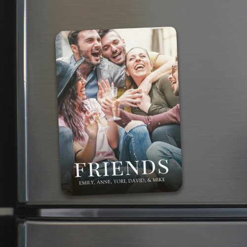 Personalized Photo Simple Modern Friends Custom  Magnet