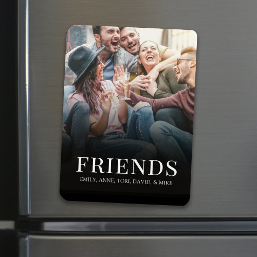 Personalized Photo Simple Modern Friends Custom Magnet