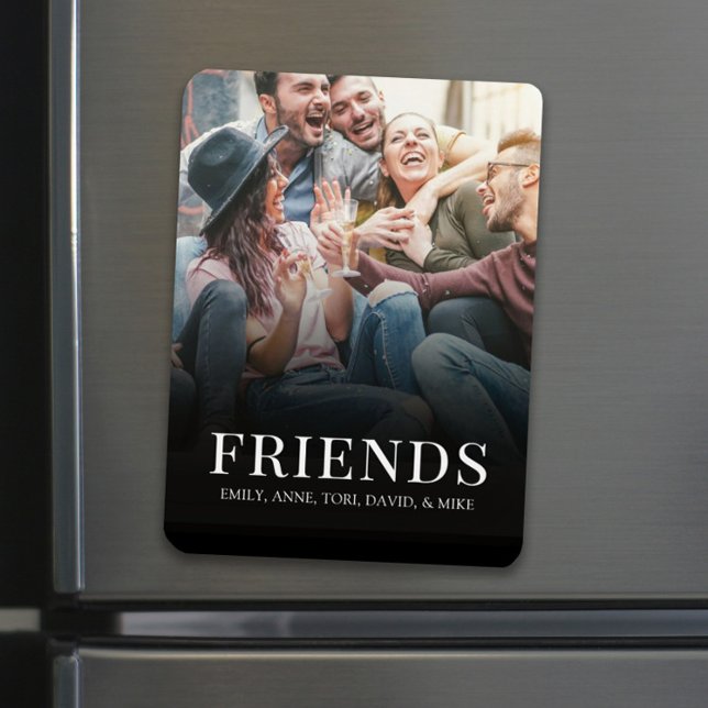 Personalized Photo Simple Modern Friends Custom Magnet (Creator Uploaded)