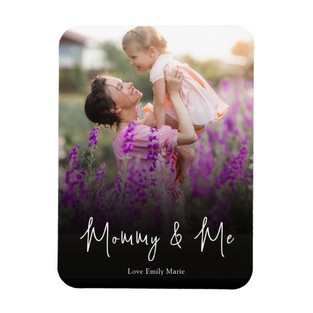 Personalized Photo Simple Mommy and Me Custom Magnet (Vertical)
