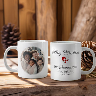 Personalized Photo Small Yule Heart Giant Coffee Mug