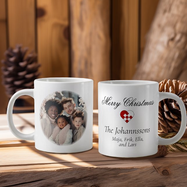 Personalized Photo Small Yule Heart Giant Coffee Mug (Creator Uploaded)