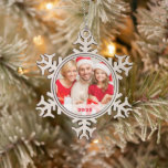 Personalized Photo Snowflake Framed Ornament at Zazzle