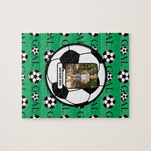 Personalized photo Soccer Jigsaw Puzzle Zazzle