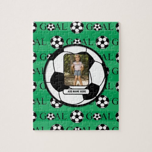 Personalized photo Soccer Jigsaw Puzzle