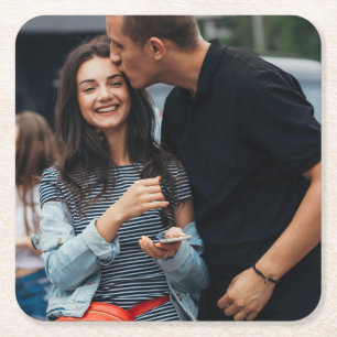 Personalized Photo Square Paper Coaster
