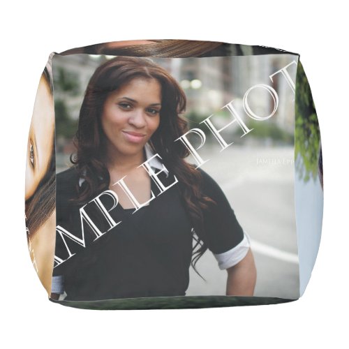 Personalized photo square pouf Make your own Pouf