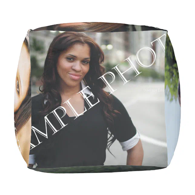 Personalized photo square pouf. Make your own! Pouf Zazzle