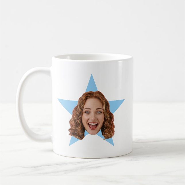 Personalized Photo Star Custom Face Fun Gift Coffee Mug (Left)