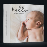 Personalized photo stat message baby photos 3 ring binder<br><div class="desc">The "Personalized Photo Statement Baby Photos 3-Ring Binder" is a delightful and practical solution for treasuring your baby's precious moments. This uniquely designed binder allows you to create a personalized keepsake by showcasing your baby's photos on the front and back with a custom message from you. Customize the birth stats...</div>