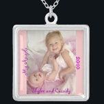 Personalized Photo Sterling Silver Necklace<br><div class="desc">Personalize this photo,  words and background on this beautiful sterling silver necklace.</div>