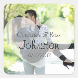 Personalized Photo Sticker with Couple's Picture