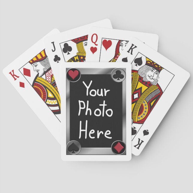 Personalized Photo Suits Poker Playing  Cards (Back)