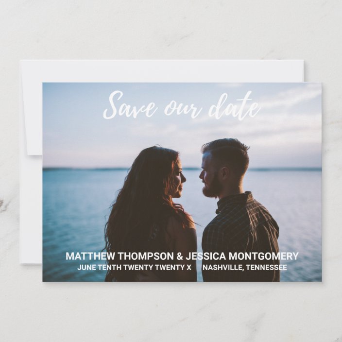 Personalized Photo Summer Beach Save the Date | Zazzle.com