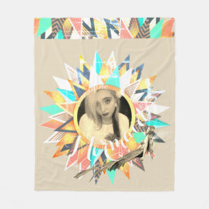 Personalized Photo Sun Frame Blanket Customizable