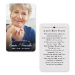 Personalized Photo Sympathy Funeral Memorial Card Personalized Photo Sympathy Funeral Memorial Card