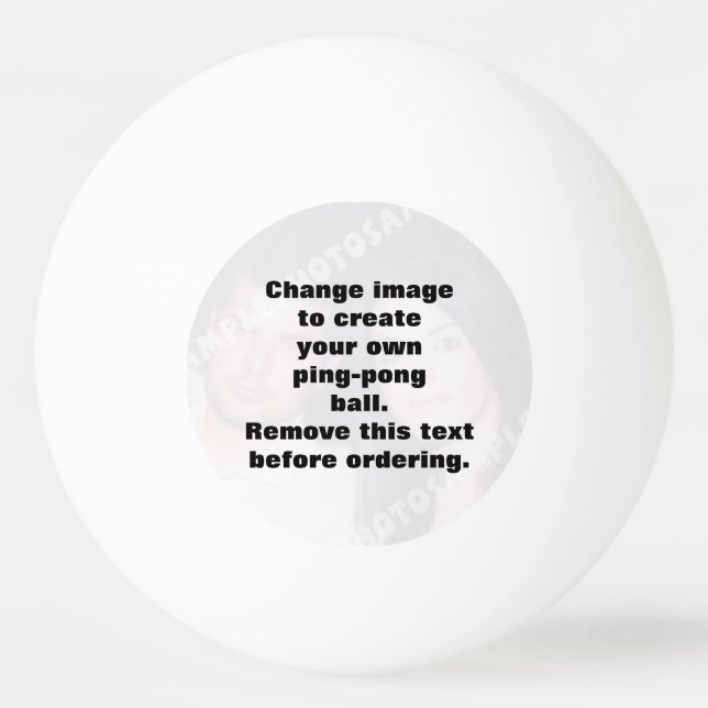 Personalized photo table tennis Ping-Pong ball (Front)