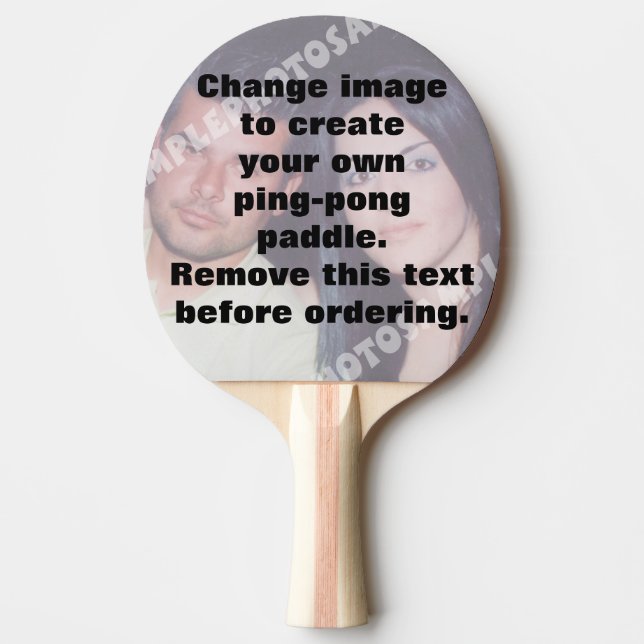 Personalized photo table tennis racket ping pong paddle (Front)