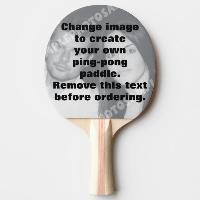 Personalized photo table tennis racket ping pong paddle (Front)