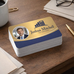 Personalized Photo Tax Preparer Professional Business Card