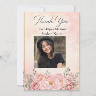 Personalized Photo Teacher Thank You Card Gift