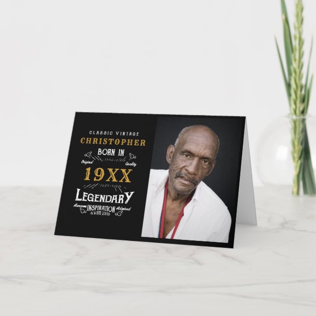 Personalized Photo Template Birthday Legendary Dad (Front)