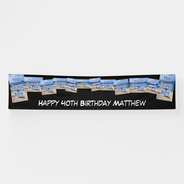 Personalized Photo Template Birthday / Other Event Banner (Horizontal)