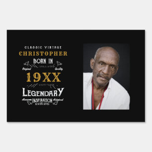 Personalized Photo Template Dad Birthday Legendary Sign