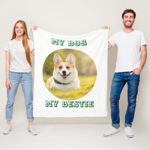 Personalized Photo Template for My Dog - My Best Fleece Blanket