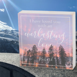 Personalized Photo Template Scripture Farmhouse Wooden Box Sign