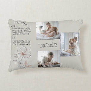 Personalized Photo & Text Accent Pillow