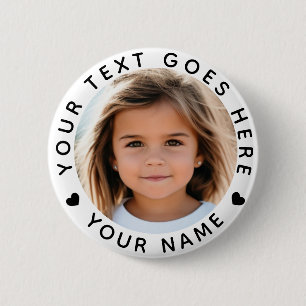 Personalized Photo Text and Name Button