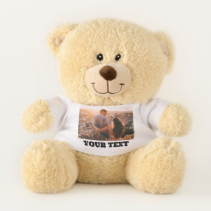 Personalized Photo Text Bear Custom Cute