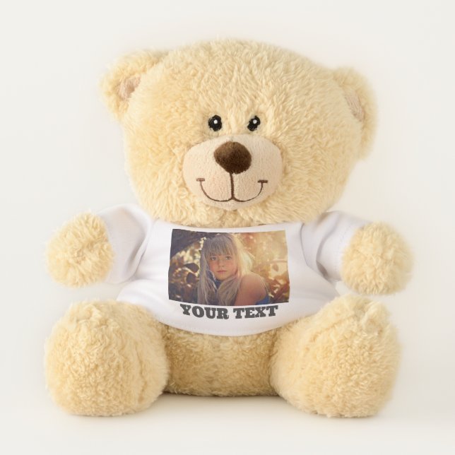 Personalized Photo Text Bear Custom Cute (Front)