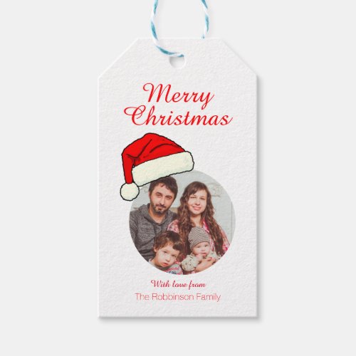 Personalized photo text Christmas Gift Tags