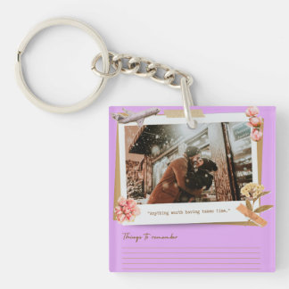 Personalized Photo & Text collage Acrylic Keychain