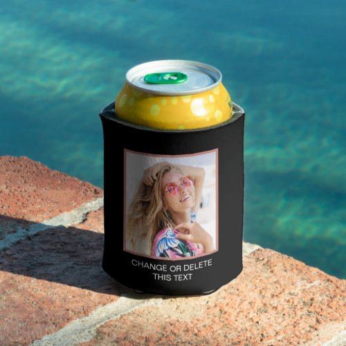 Personalized photo  text custom can cooler