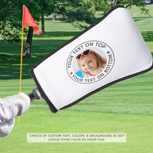 Personalized Photo Text Custom Golf Head Cover