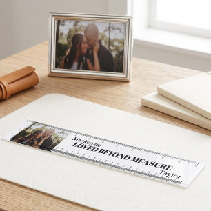 Personalized Photo Text Loved Beyond Measure Ruler