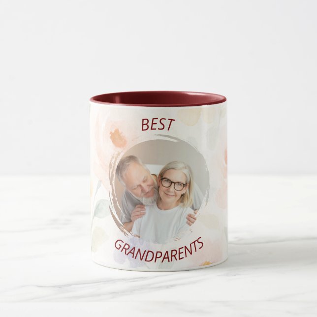 Personalized Photo & Text Mug | Best Grandparents (Center)