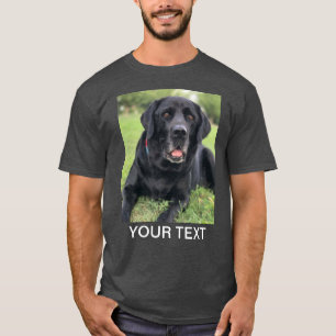 Personalized Photo Text Pet Dog Grey T-Shirt