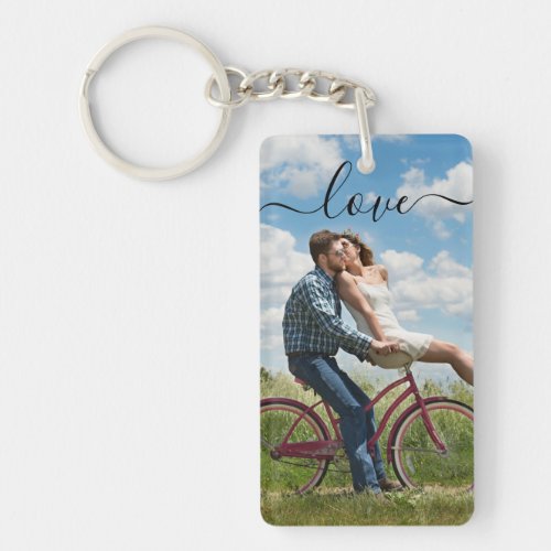 Personalized Photo  Text Photo Collage Keychain